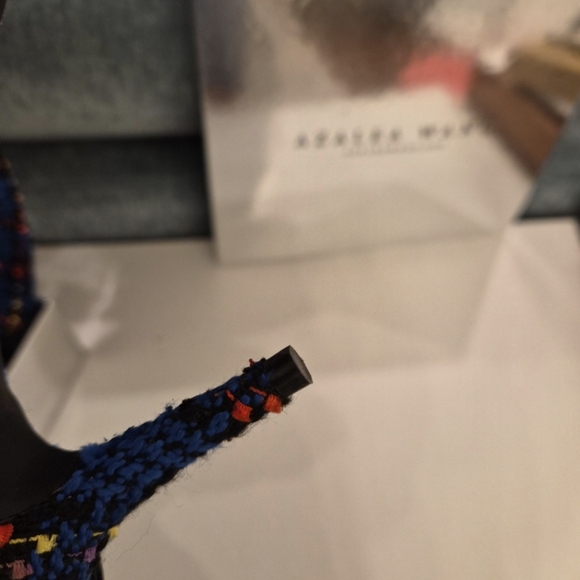 Azalea Wang Blue Plaid Heeled Boots - Picture 4 of 8